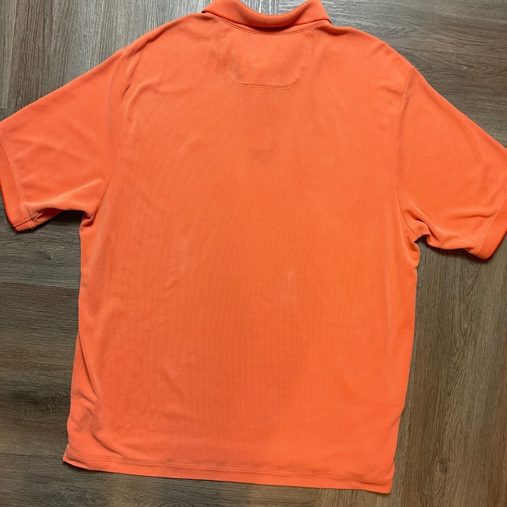Tommy Bahama Tennis Golf Preppy Polo Shirt Mens XL Orange Boating Casual Resort - Picture 3 of 7